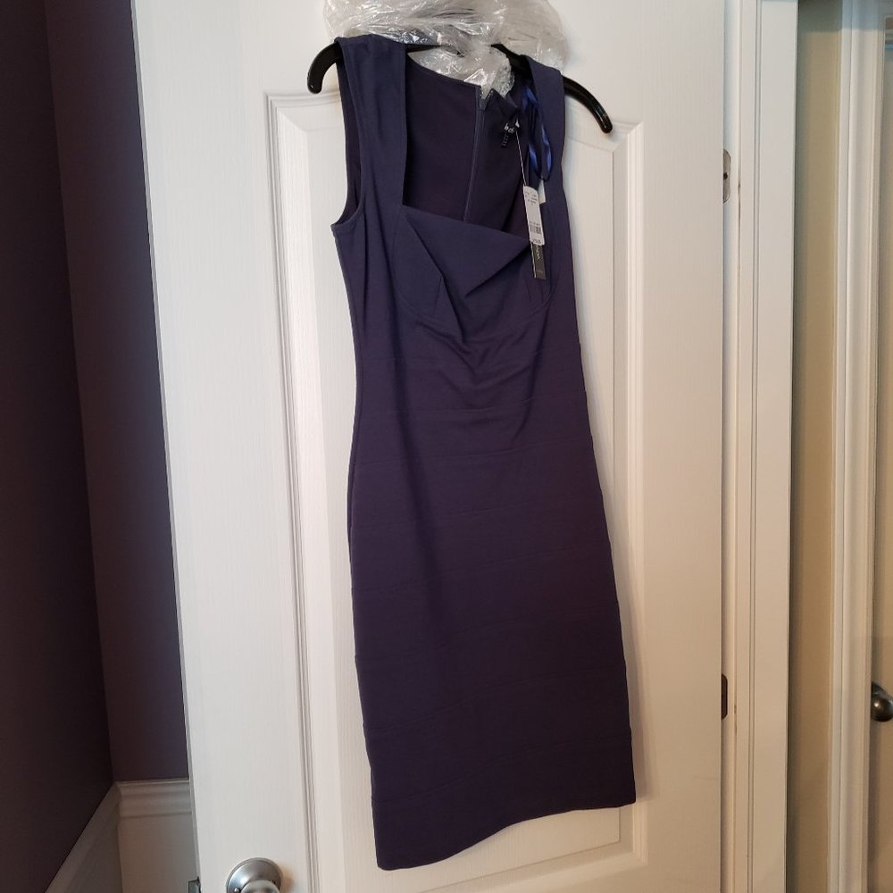 Navy fitted dress